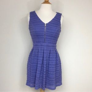 Guess Womens Periwinkle Crochet Sleeveless Fit N Flare Mini Dress Size 4 Coastal